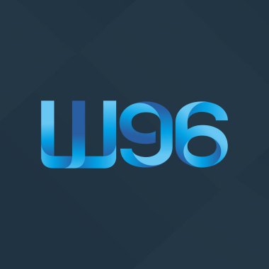 W96 ortak mektup logo, vektör çizim