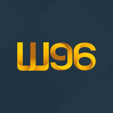 W96 ortak mektup logo, vektör çizim