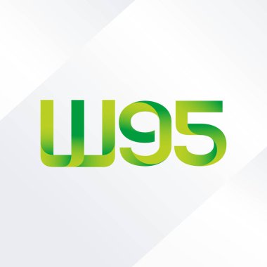 W95 ortak mektup logo, vektör çizim