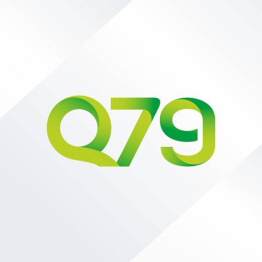 Q79 ortak harf ve sayılar logo vektör çizim