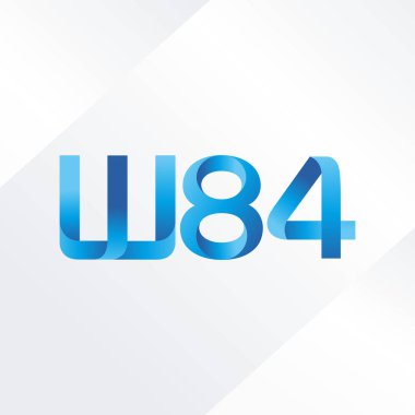 W84 ortak mektup logo, vektör çizim