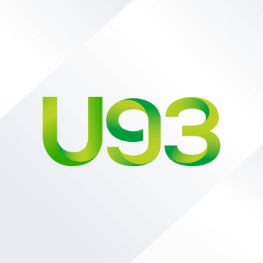 U93 mektup ve dijital numara logo simge