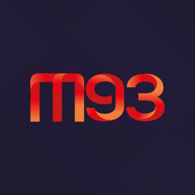 ortak mektup logo m 93 vektör çizim