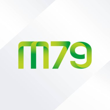 ortak mektup logo m 79 vektör çizim