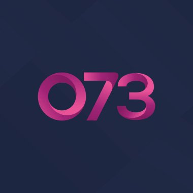 O73 ortak mektup ve sayı logo vektör çizim