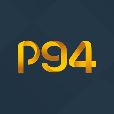 P94 ortak harf ve sayılar logo vektör çizim