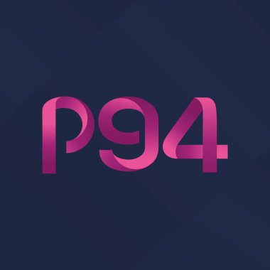 P94 ortak harf ve sayılar logo vektör çizim 