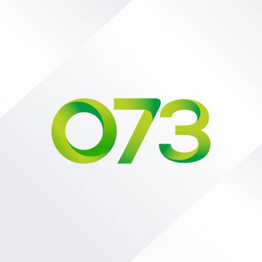 o73 ortak harf ve sayılar logo vektör çizim 
