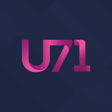  ortak mektup logo U71 vektör çizim