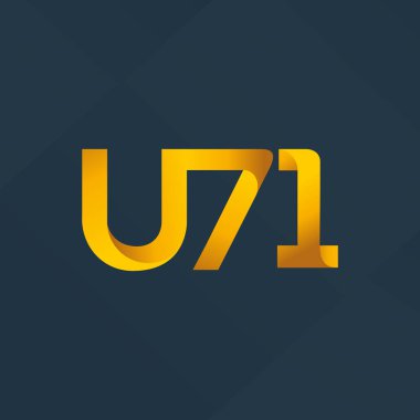  ortak mektup logo U71 vektör çizim