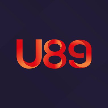 U89 mektup ve dijital numara logo simge