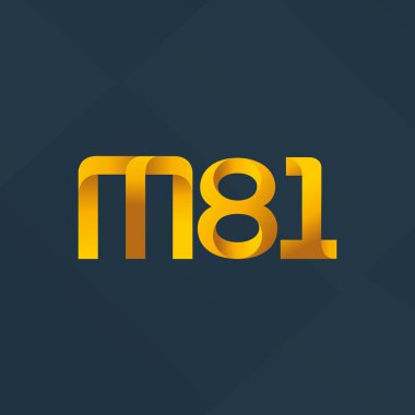 ortak mektup logo m 81 vektör çizim