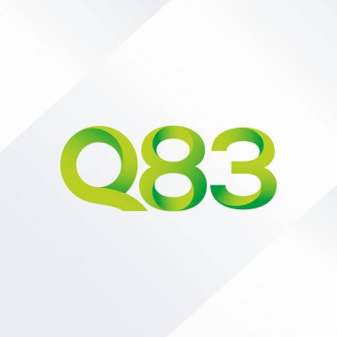 Q83 ortak harf ve sayılar logo vektör çizim 