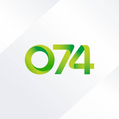 O74 ortak mektup ve sayı logo vektör çizim