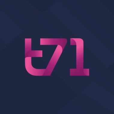 ortak mektup logo t 71 vektör çizim
