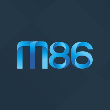 ortak mektup logo m 86 vektör çizim