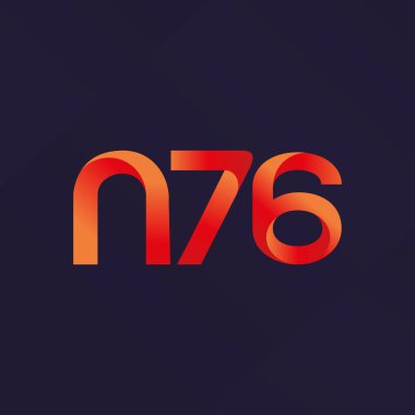 ortak mektup logo n 76 vektör çizim