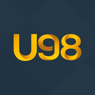U98 mektup ve dijital numara logo simge
