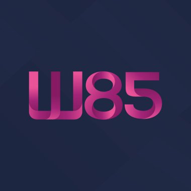 W85 ortak mektup logo, vektör çizim