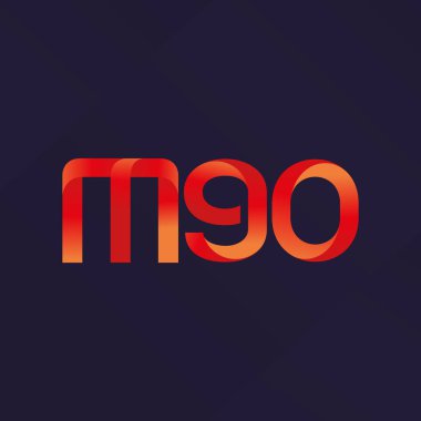 ortak mektup logo m 90 vektör çizim