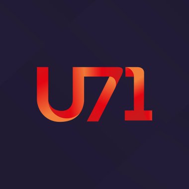  ortak mektup logo U71 vektör çizim