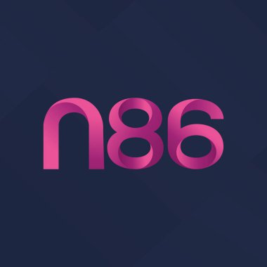 N86 ortak mektup ve sayı logo vektör çizim