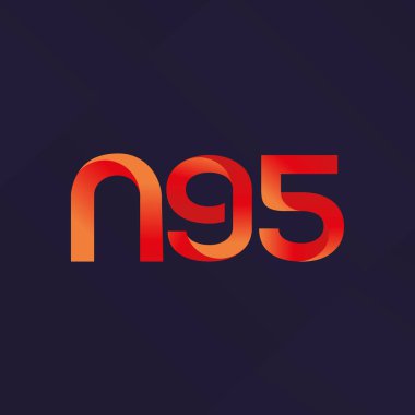 N95 ortak mektup ve sayı logo vektör çizim
