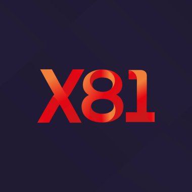 X81 mektup logo, vektör çizim ortak