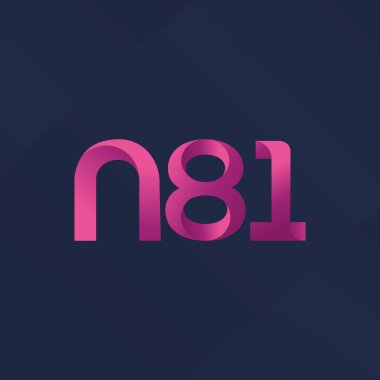 ortak mektup logo n 81 vektör çizim