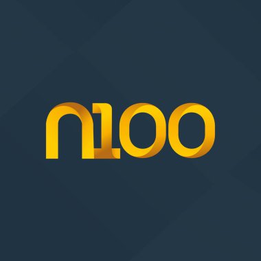 ortak mektup logo n 100 vektör çizim