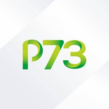 P73 ortak harf ve sayılar logo vektör çizim 
