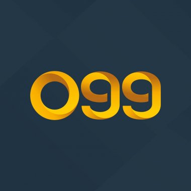 o99 ortak harf ve sayılar logo vektör çizim 