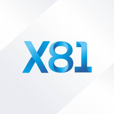 X81 mektup logo, vektör çizim ortak