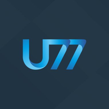  ortak mektup logo U77 vektör çizim