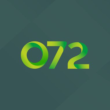 O72 ortak mektup ve sayı logo vektör çizim