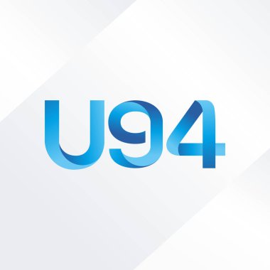 U94 mektup ve dijital numara logo simge