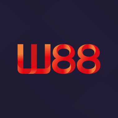 W88 ortak mektup logo, vektör çizim