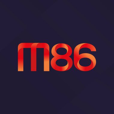 ortak mektup logo m 86 vektör çizim