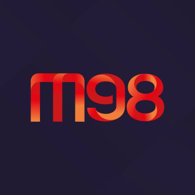 ortak mektup logo m 98 vektör çizim