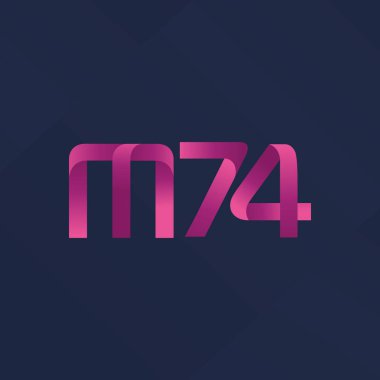 ortak mektup logo m 74 vektör çizim
