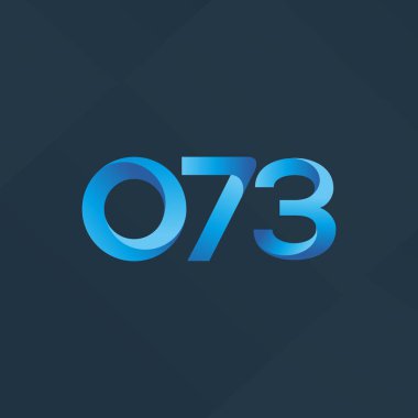 073 ortak mektup ve sayı logosu illüstrasyon vektör 