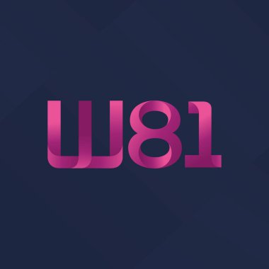 W81 ortak mektup logo, vektör çizim