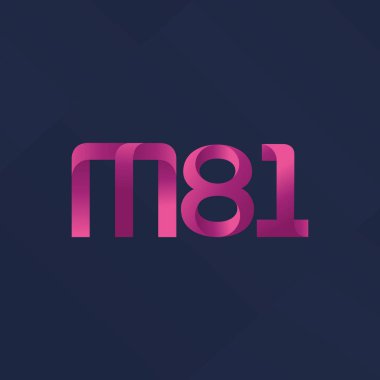 ortak mektup logo m 81 vektör çizim