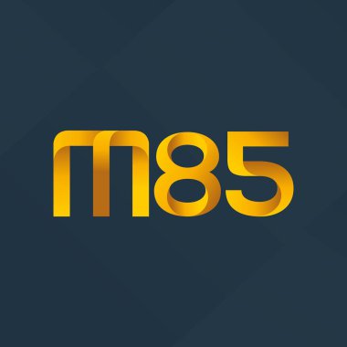 ortak mektup logo m 85 vektör çizim