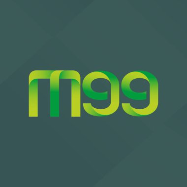 ortak mektup logo m 99 vektör çizim