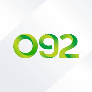 O92 ortak mektup ve sayı logo vektör çizim