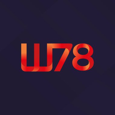  W78 ortak mektup logo, vektör çizim