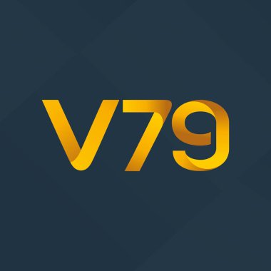V79 mektup ve dijital numara logo simge