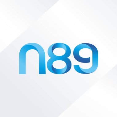N89 ortak mektup ve sayı logo vektör çizim