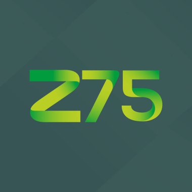 ortak mektup logo z75 vektör çizim